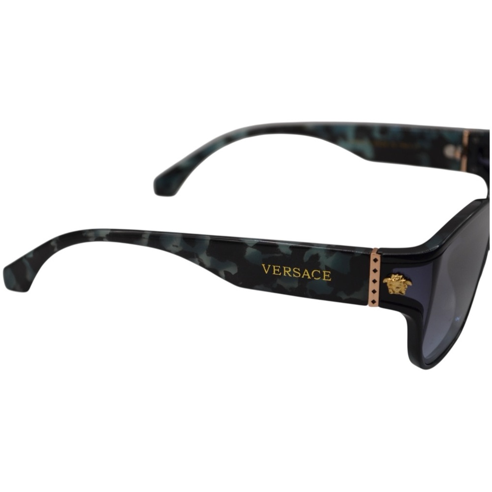 Versace Women’s Sunglasses | Black/Blue | Gray-Blue Lens | Like New (scratched) - Picture 2 of 16
